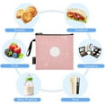 thumbnail image 5 of Haosy 3 Pack Reusable Ziploc Bags BPA Free Healthy Food Storage Bag Leakproof Sandwich Snack Freezer Bags White Sun on Pink, 5 of 7