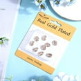 thumbnail image 6 of 1Box 12Pcs Brass Beads Cowrie Shell Shape Nickel Free Real 18K Gold Plated 14x10x4mm Hole: 0.8mm, 6 of 6