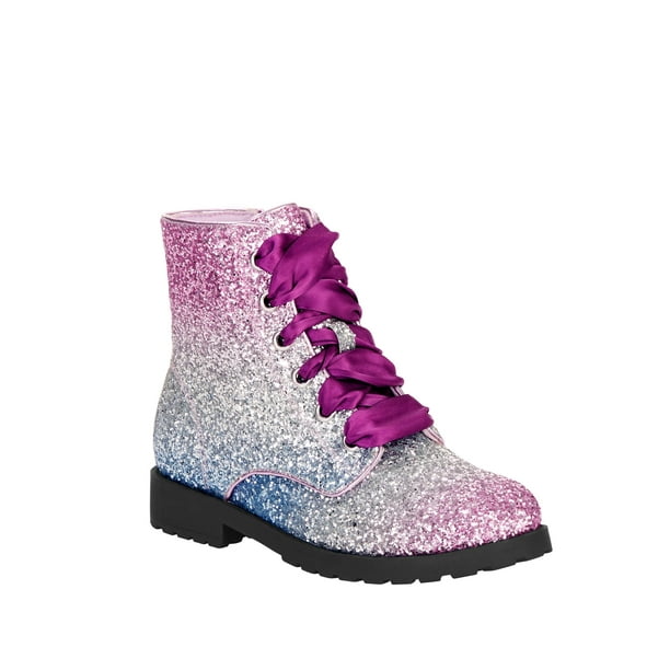 combat boots glitter