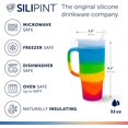 thumbnail image 7 of Silipint 32oz Silicone Tumbler with Handle, Flip Lid and Straw – BPA-Free, Non-Toxic, Unbreakable, Freezer, Microwave, Dishwasher Safe Tumbler Perfect for Tea, Cold Water, Smoothies (Prism), 7 of 7