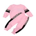 thumbnail image 3 of Toddler Baby Girl Sweatshirt Set Leopard Sweatpants 2PCS Outfits Black 4-5 Years, 3 of 5