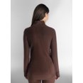 thumbnail image 3 of ClimateRight by Cuddl Duds Stretch Fleece Women's Long Sleeve Mock with Half Zip Base Layer Top, Sizes XS to 4X, 3 of 5