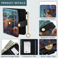 thumbnail image 5 of Small Wallet For Women Bifold Leather Pocket Coin Credit Card Holder With RFID Blocking Colorful Turtle Design, 5 of 6