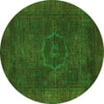 thumbnail image 1 of Ahgly Company Indoor Round Abstract Green Modern Area Rugs, 6' Round, 1 of 4