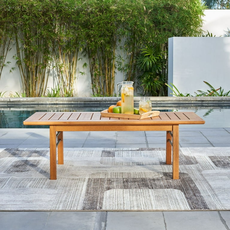 Vifah gloucester contemporary patio wood table deals