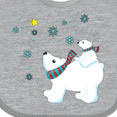 thumbnail image 4 of Inktastic Christmas Polar Bear and Cub with a star Boys or Girls Baby Bib, 4 of 4