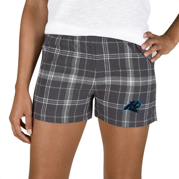 Women's Concepts Sport Charcoal/Gray Carolina Panthers Ultimate Flannel Shorts