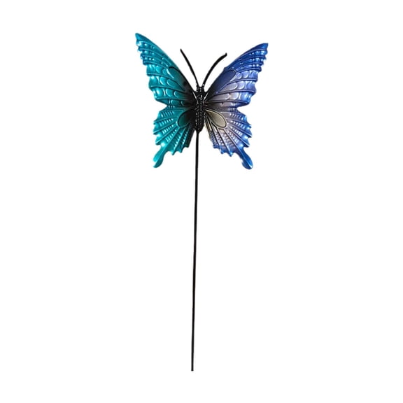 Metal Butterfly Yard Stake, Festival Landscape Decoration Garden Ground Insertion Art, Weatherproof Iron Craft Decor for Courtyard Lawn, Backyard Green Space and Outdoor Scenery Layout