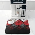 thumbnail image 2 of Washable Rubber Boho Floral Retro Dish Drying Mats for Kitchen Counter Home Large Coffee Bar Pad Accessories and Decor for Utensils Stemware 16''x18'', 2 of 7