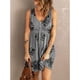 thumbnail image 5 of Vestido corto de un solo pecho Nikou Vestido corto para mujer con escote en V, 5 of 5