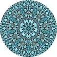 thumbnail image 1 of Ahgly Company Machine Washable Indoor Round Transitional Blue Diamond Blue Area Rugs, 6' Round, 1 of 7