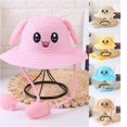 thumbnail image 2 of VOUZZA Kids Magic Moving Ears Straw Hat Cute Cartoon Rabbit Air Pump Squeeze Ear Flaps Pop Up Wide Brim Summer Beach Sun Protection Cap, 2 of 4