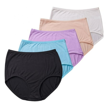 

Women s Breathable Cotton Stretch Soft Hipster Ultra Comfort Soft Tummy Control Breather High Waist Briefs(5-Packs)