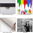 thumbnail image 7 of HFDF Large Highland Cow Decor Farmhouse Style Highland Cow Black and White Canvas Poster Animal Wall Art Modern Living Room Wall Decor Naughty Cow Wall Art With for Hanging 24x16inch Framed, 7 of 7
