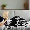 thumbnail image 3 of Black and White Soft Flannel Fleece Blanket, Practice Makes Progress Phrase for Motivation and Hardwork Life Philosophy, Cozy Plush for Indoor and Outdoor Use, 70" x 90", Black White, by Ambesonne, 3 of 5