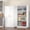 60'H White Square, variant on Polup 71" Tall Modern Metal Storage Cabinet with Doors and 4 Shelves,White Tall Steel Pantry Cupboard for Kitchen Garage and Home