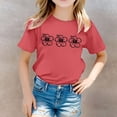 thumbnail image 2 of T-shirts Décontractés Imprimés à Col Rond à Manches Courtes pour Filles Préados, Chandails Décontractés pour Enfants, Taille 10-11T, 2 of 5