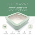 thumbnail image 3 of Just Cook Ceramic Glass Small Square Food Storage Container 20.6 Oz or 2.5Cups, Best Used for Leftover Storage and Reheating, 3 of 10