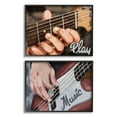 thumbnail image 2 of Stupell Industries Play Music Phrase Guitar String Strummer Hands Framed Wall Art Design by Marcus Prime, 2 Piece, 11" x 14", Black Framed, 2 of 5