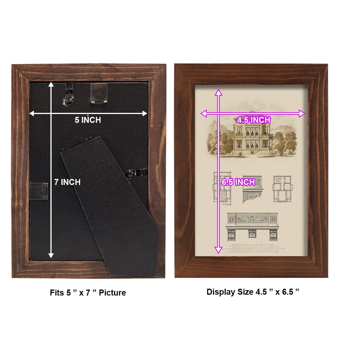 Estate and Plan I -Framed Print w/glass-Chestnut