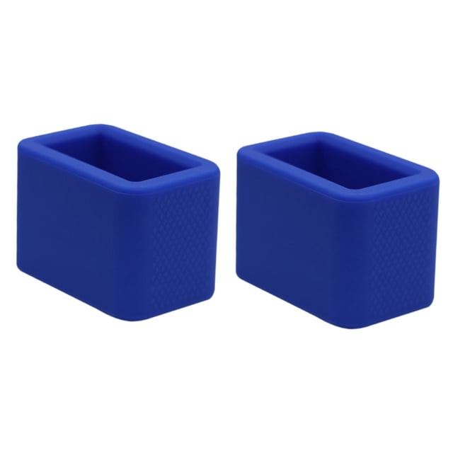 2 soportes para hebillas cinturón seguridad que mantienen el receptáculo en posición vertical. Brillan en la oscuridad. Fácil acceso. Silicona Azul