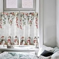 thumbnail image 4 of Christmas Snowman Kitchen Curtain 2 Panels Curtains 54 Inch Length, Xmas Snowflake Berry Botanical Curtains Rod Pocket Curtains Window Drapes Treatment Window Cafe Curtains, 4 of 5