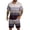 Gray, variant on Migroa Men's 2 Piece Outfits Beach Matching Sets Print Striped Button up Short Sleeve Shirt And Drawstring Shorts Summer Beach Sets Blackish Green L