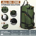 thumbnail image 5 of 30'' Rolling Duffel Bag with Wheels - No-Sag Design for Heavy Loads, 100L  Foldable Luggage w/ Backpack Straps &  Support Compartment, Lightweight Travel & Gym, 5 of 6