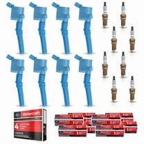 Set of 8 ISA High Performance Ignition Coil and 8 Motorcraft Spark Plugs Compatible with 2001-2008 Ford E150 2003-2008 Ford E250 1998-2008 Ford Crown Victoria 4.6L V8 Replacement for DG508 SP493