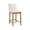 Linen Beige - 26Inch, variant on Guyou 30" Bar Stools Set of 2, Modern Linen Upholstered Kitchen Island Chairs, Rustic Farmhouse Wooden Barstools with Backrest and Footrest for Dining Room Home Bar Patio Club, Beige