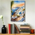 thumbnail image 6 of AVOI Italy Painting Oil Canvas Wall Art Pic10 Mediterranean Cityscape Artwork Italian Sea Picture Modern City Street Decoration Landscape Prints for Paris Cafe Room Decor Frame: 16x16in, 6 of 6