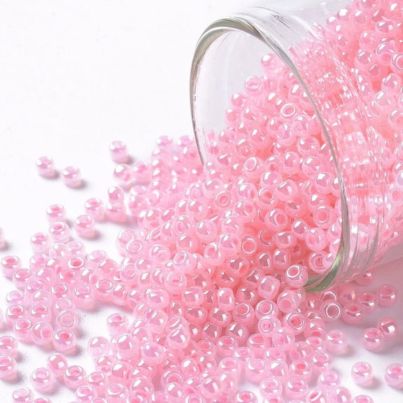 10gs TOHO Round Seed Beads Japanese Seed Beads (908) Pink Ceylon Pearl 11/0 2.2mm Hole: 0.8mm about 1110pcs/10g