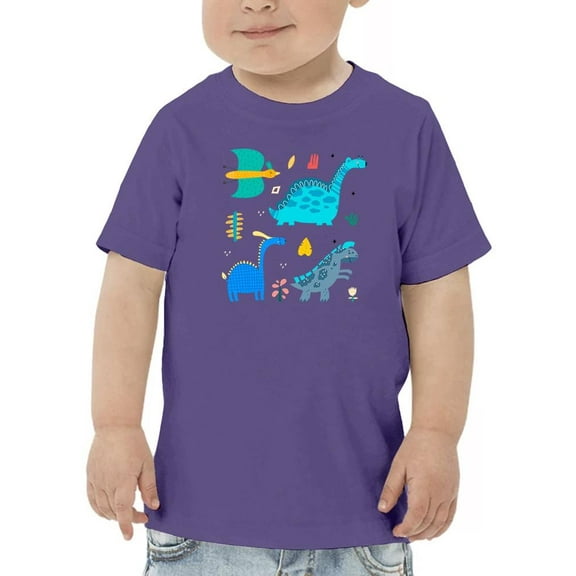 Cute Colored Dinos T-Shirt Toddler -Image by Shutterstock,  3 Toddler