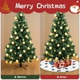 thumbnail image 4 of 36 Inch Christmas Tree Skirt – Velvet Plush Tree Mat, Soft Thickened Polyester with Red Ties, Single-Sided Printing, Available in 30in/36in/48in, Perfect for Holiday Xmas Tree Decoration, 4 of 7