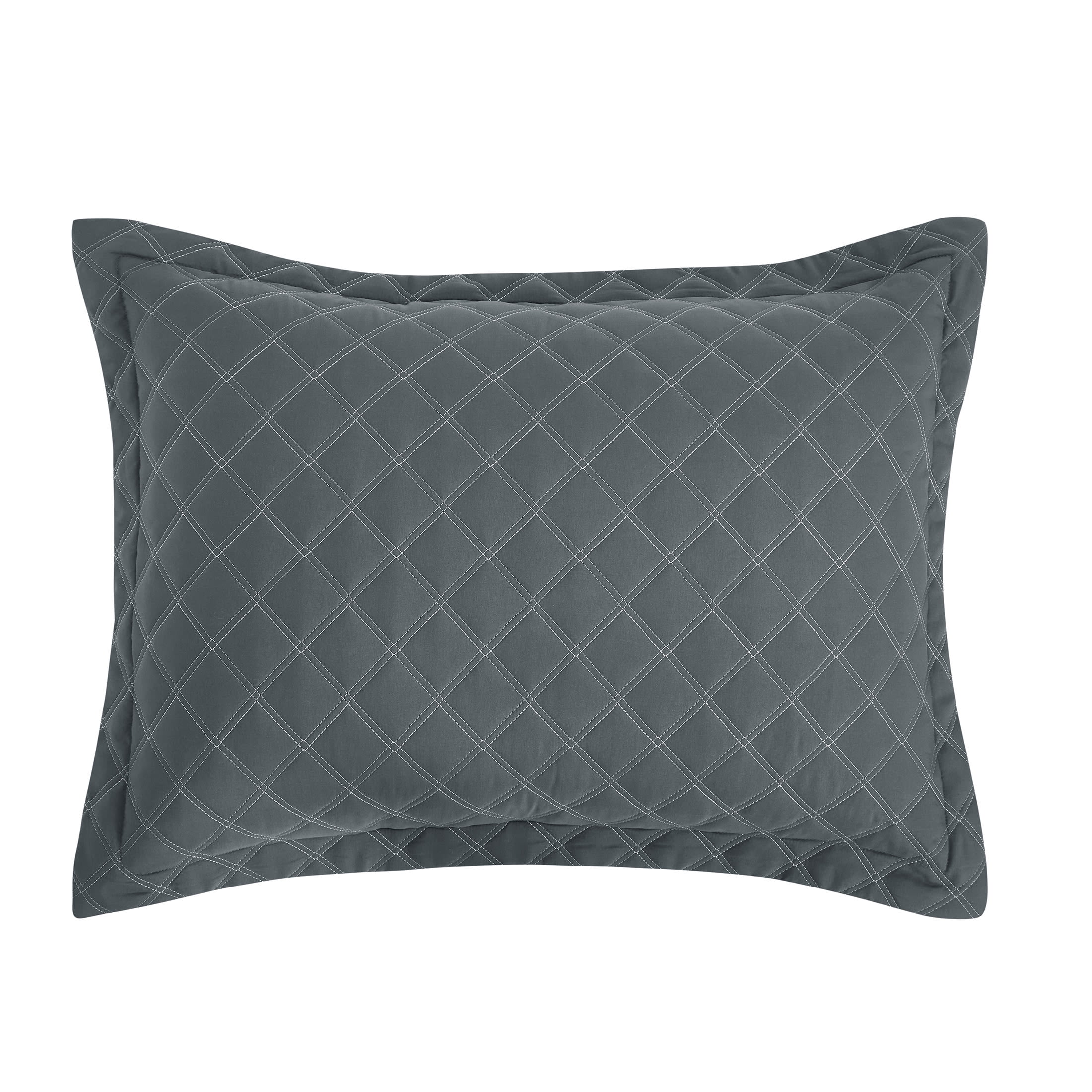 Mainstays All in One Lightweight Quilt Set and Sheet Set, 5 Piece, Twin/Twin-XL, Gray