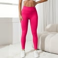 thumbnail image 5 of ManxiVoo Womens 3D Texture Tummy Control Workout Pants High Waisted Booty Sculpting Yoga Leggings XL Size Hot Pink, 5 of 7