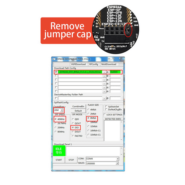 ESP8266 Test Rack Module Programmer Support ESP-01 01S 12 ESP32-C3-12F ...