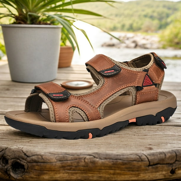 Sandalias Hombre Piel VISIONREAST Sandalias De Cuero Para Hombre