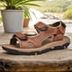 thumbnail image 1 of Sandalias de senderismo casuales para hombre Sandalias de playa de cuero para viajes en la playa al aire libre Verano, 1 of 9