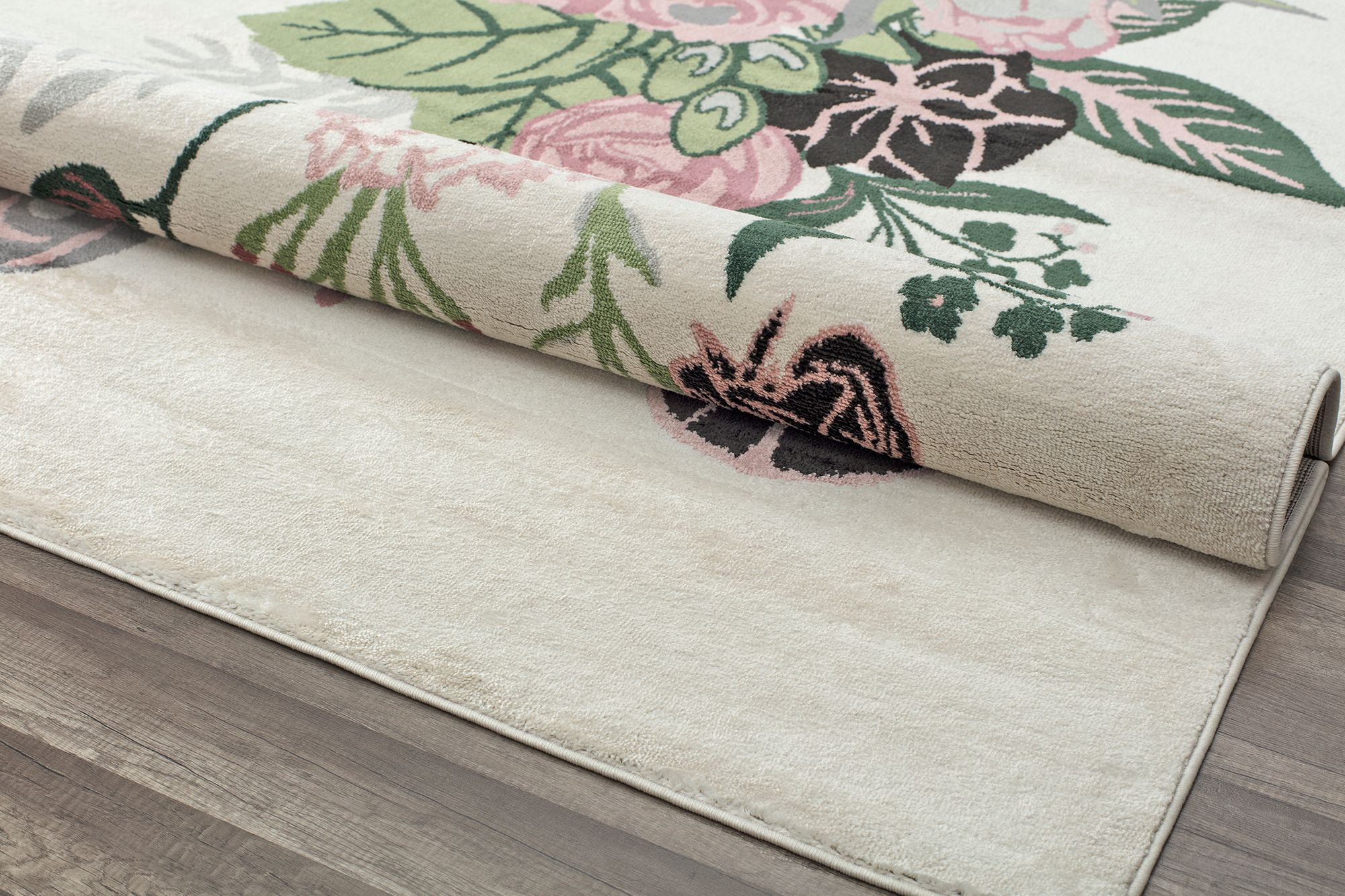 Rugs America Hanna VA25B Floral Charm Ivory Blush Floral Transitional Beige Area Rug, 2'x4'