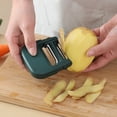 thumbnail image 3 of Pompotops Paring Knife Three-in-one Multi-function Vegetable Cutter Artifact Grater Kitchen Gadget Brush To Wash Vegetables Clearance, 3 of 4