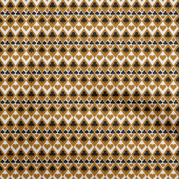 oneOone Silk Tabby Dark Mustard Fabric Poker Card Sewing Craft Projects Fabric Prints By Yard 42 Inch Wide