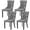 Grey, variant on PORKISS Dining Chairs Set of 4, Upholstered High-End Tufted Dining Room Chair with Back Ring and Nailhead Trim, Modern Velvet Chairs with Solid Wood Legs for Kitchen,Light Blue