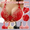 thumbnail image 3 of Womens Plus Size $5,Women Thin Plus Size Breathable Gathered Underwear Women Non-Steel Bra Daily Bra, 3 of 6