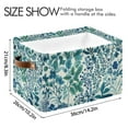thumbnail image 4 of Yayeee 2 Pack Canvas Storage Basket with Handles for Shelves Fabric Bins Closet Organizer, Beautiful Leaves Pattern, 4 of 8