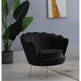 thumbnail image 3 of Meridian Furniture Chaise de Velours Noir Gardenia, 3 of 5
