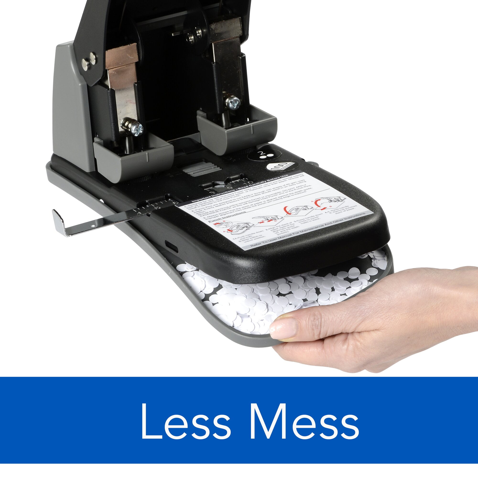 Swingline High Capacity 2-Hole Punch, Fixed Centers, 100 Sheets