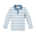 thumbnail image 5 of Girls School Uniform Long Sleeve Polo Shirt Kids Golf Pique Polo Shirts 5-14 Years Blue 130, 5 of 5