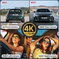 thumbnail image 3 of 4 Channel Dash Cam, 4K Front & 3 * 1080P Rear/Left/Right, 360° Full View Dashcams for Cars, Built-in GPS & 5G WiFi APP, 24H Parking Mode, 8 IR Night Vision, G-Sensor, 128GB Card Included, 3 of 4