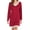 Red, variant on Women's Nightgowns Womens Long Sleeve Nightgowns V Neck Sleepshirts Lace Nightshirts Casual T Shirt Sleep Dress With, Women's Sleepwear M